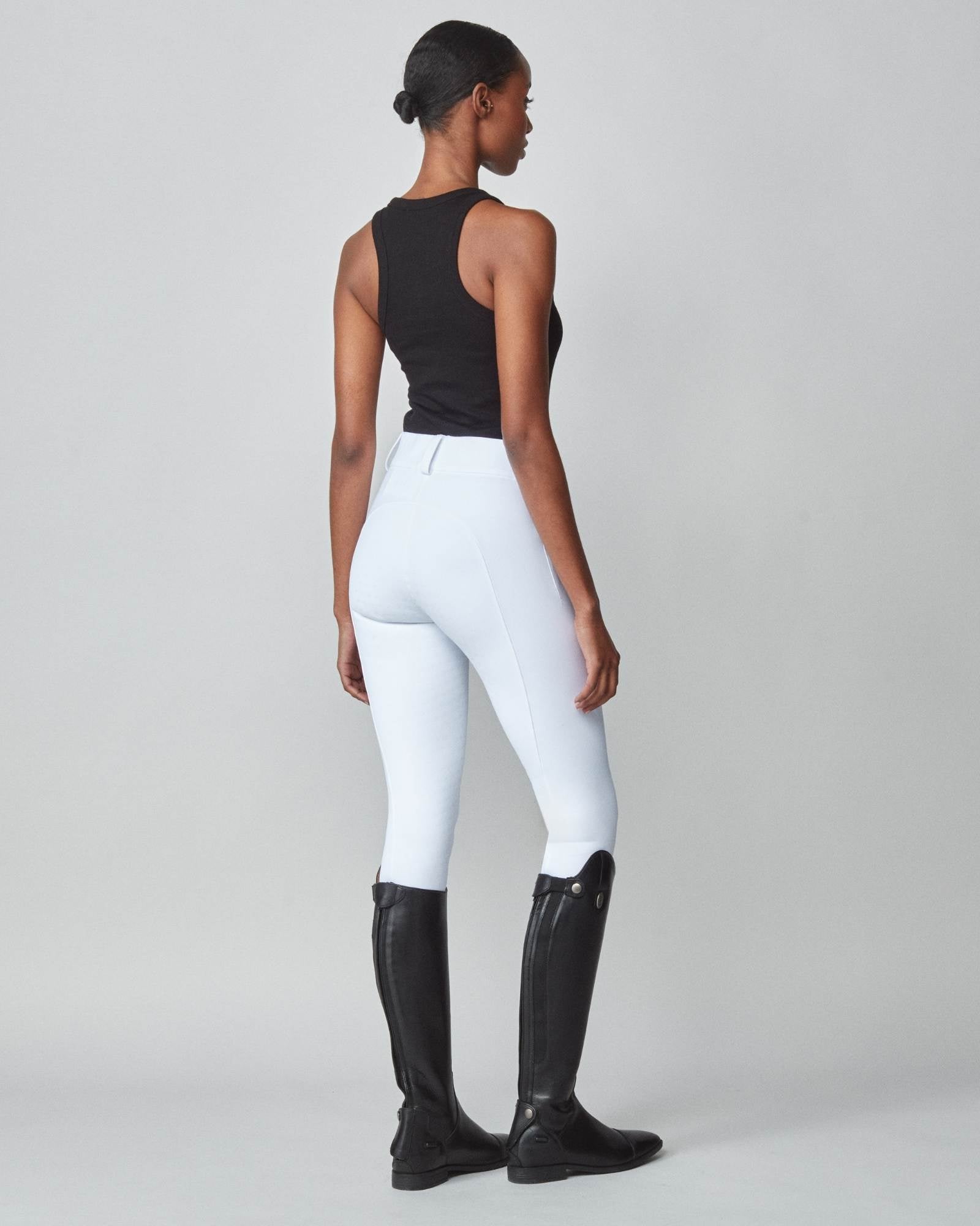 Compression Performance Breeches in White