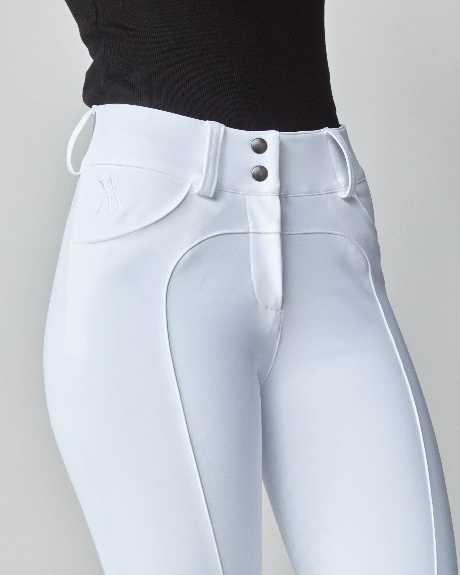 Compression Performance Breeches in White