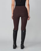 Compression Pull-On Riding Breeches in Dark Brown