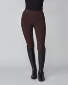 Compression Pull-On Riding Breeches in Dark Brown