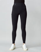 Compression Pull-On Riding Breeches in Black