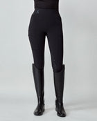 Compression Pull-On Riding Breeches in Black
