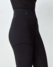 Compression Pull-On Riding Breeches in Black