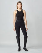 Compression Pull-On Riding Breeches in Black