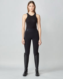 Compression Pull-On Riding Breeches in Black