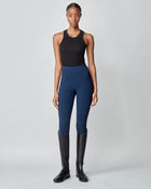 Compression Pull-On Riding Breeches in Navy