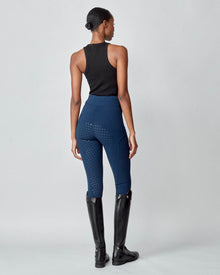 Compression Pull-On Riding Breeches in Navy