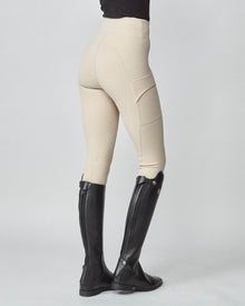 Compression Pull-On Riding Breeches in Tan