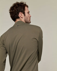 Unisex Albe Long Sleeve Technical Shirt in Olive
