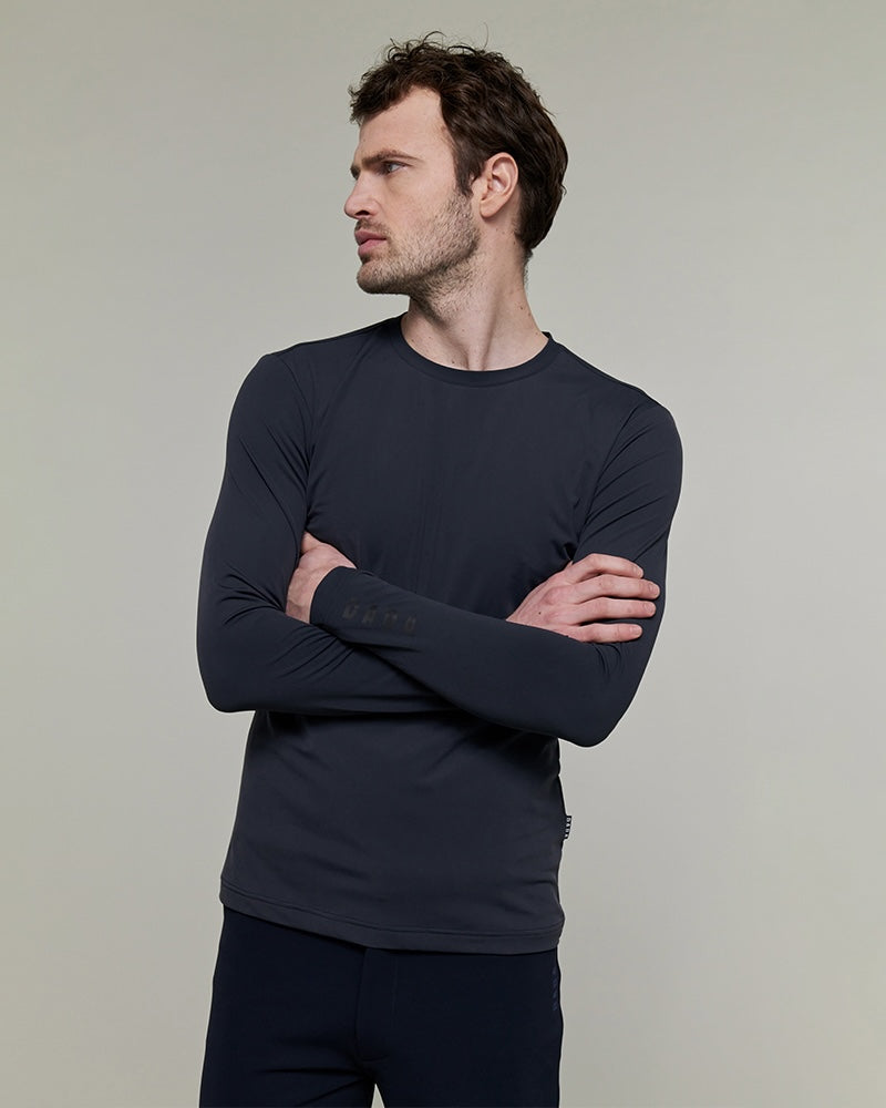 Fellow Long Sleeve Technical Shirt in Dark Grey