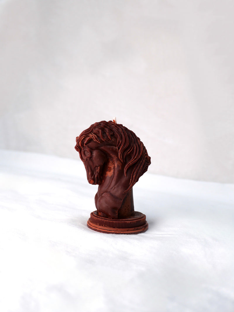 Horse Candle in Heritage Brown