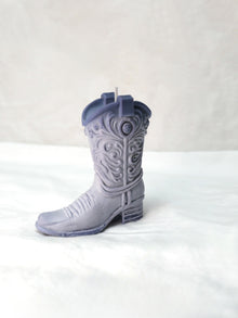 Cowboy Boot Candle in Weathered Sky