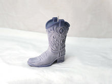 Cowboy Boot Candle in Weathered Sky