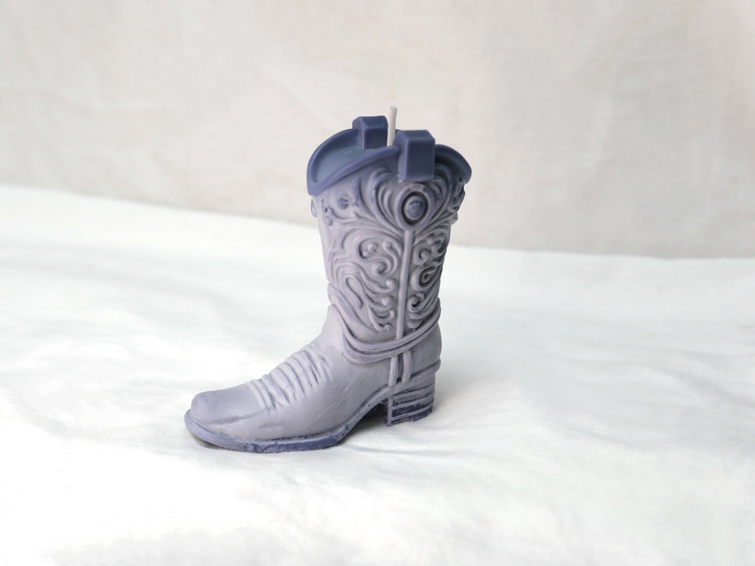 Cowboy Boot Candle in Weathered Sky