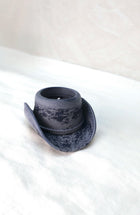 Cowboy Hat Tealight Candle in Midnight Frost