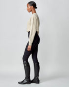 Embroidered Sweatshirt in Tan