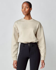 Embroidered Sweatshirt in Tan