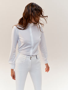 Euphoria Long Sleeve Show Shirt in White