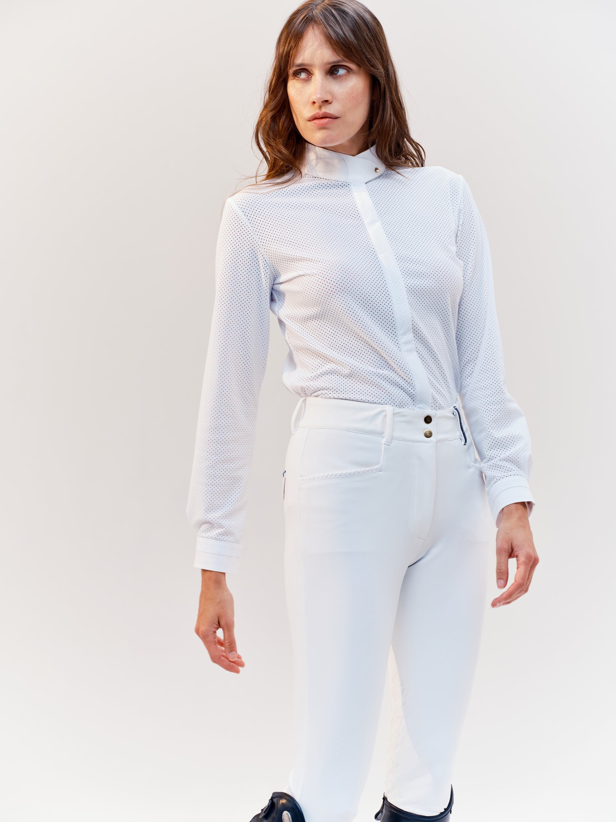 Euphoria Long Sleeve Show Shirt in White