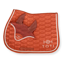 Saddle Pad & Ear Bonnet Set in Terracotta