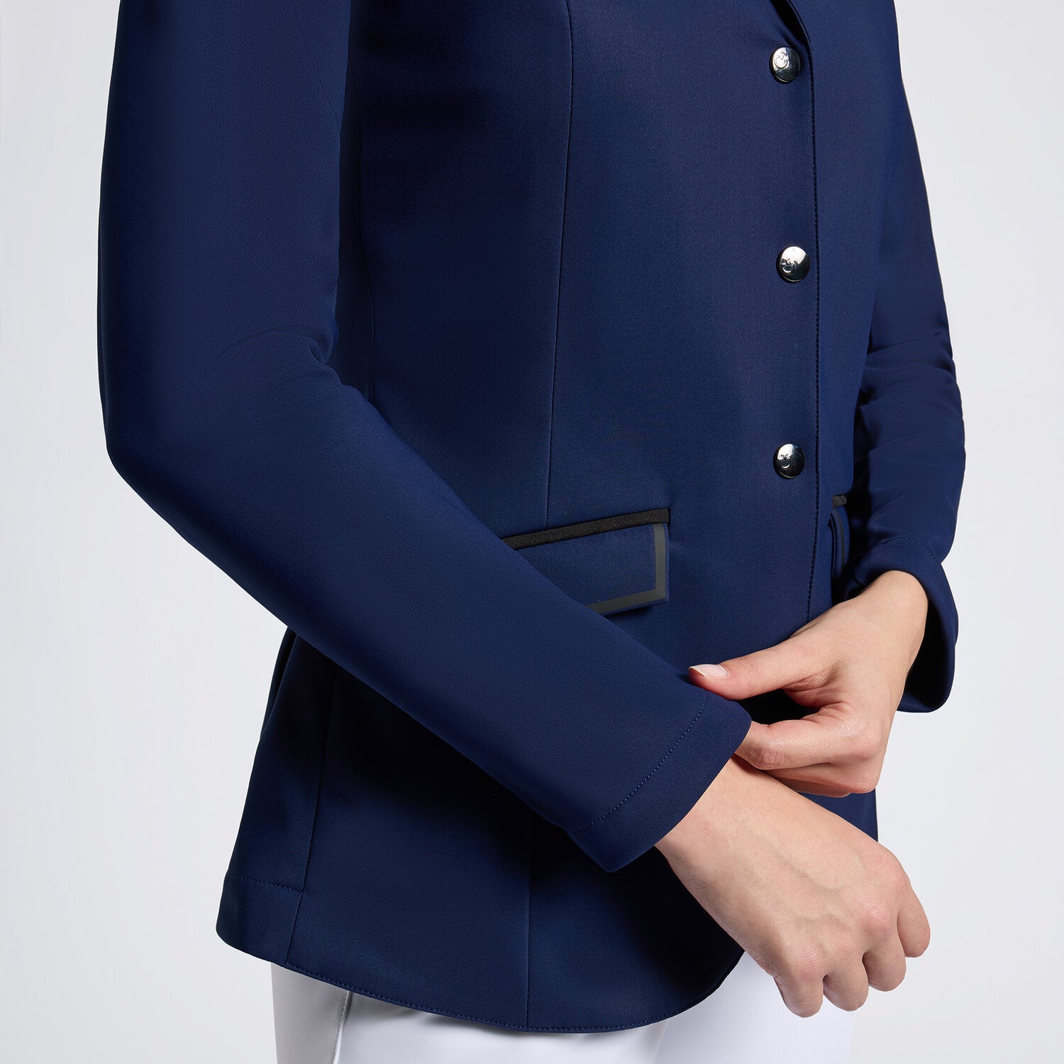 Lightweight Jersey Zip Show Jacket in Navy