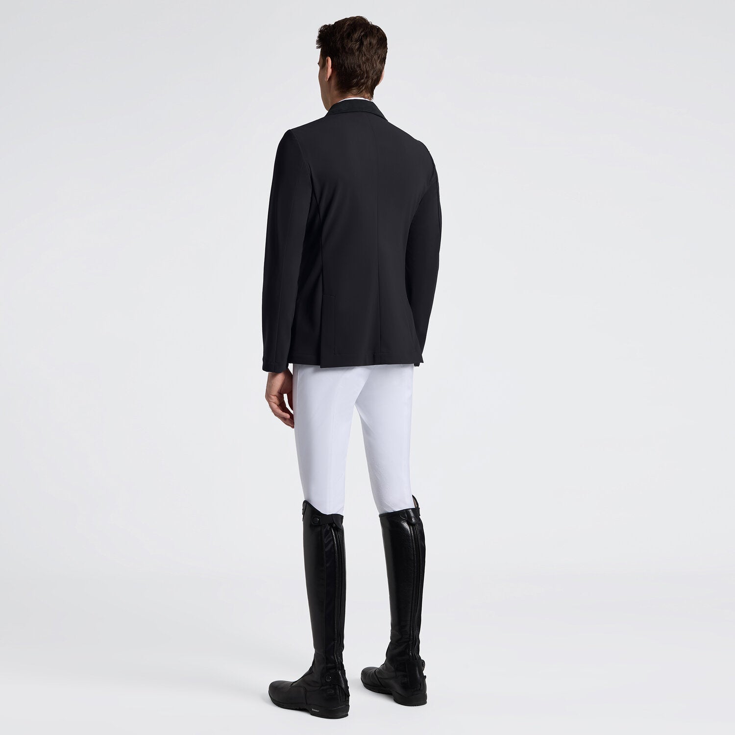 Lightweight Jersey Zip Show Jacket in Dark Grey