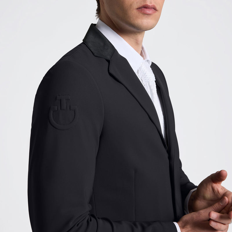 Lightweight Jersey Zip Show Jacket in Dark Grey