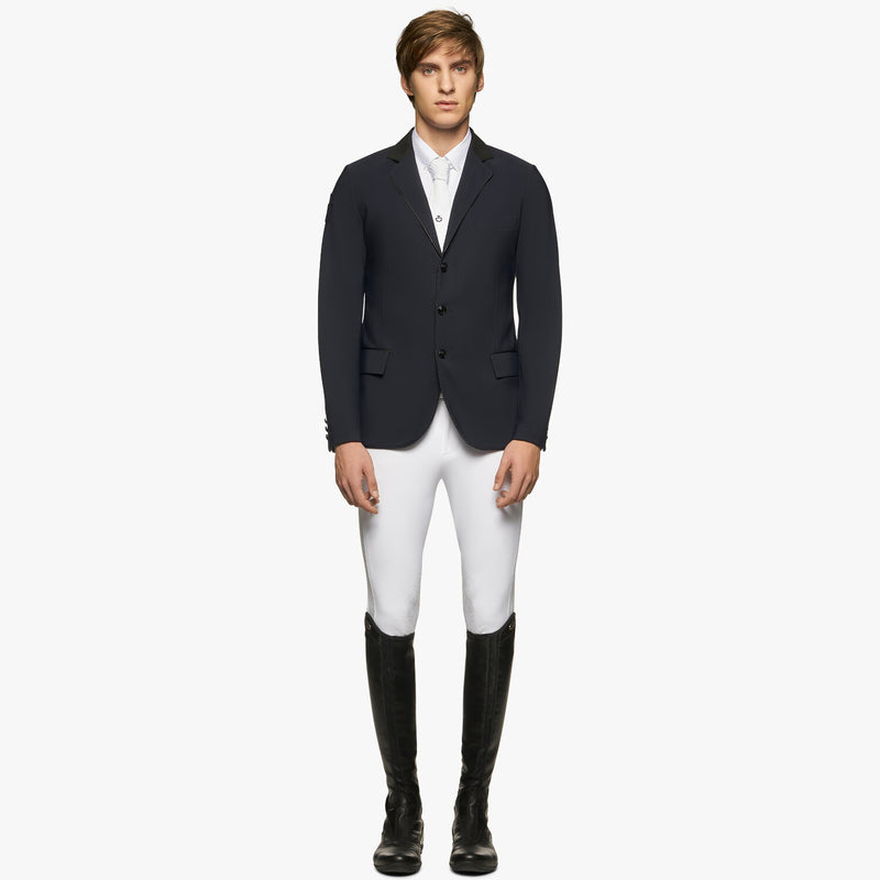 Lightweight Jersey Zip Show Jacket in Navy