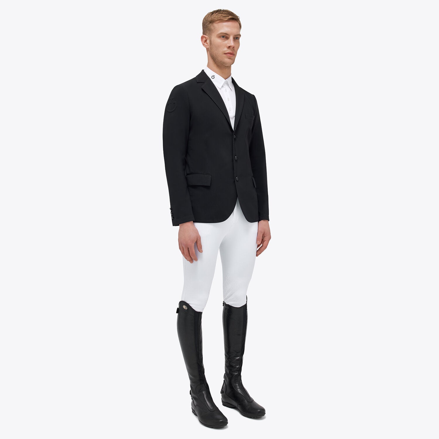 Lightweight Jersey Zip Show Jacket in Black