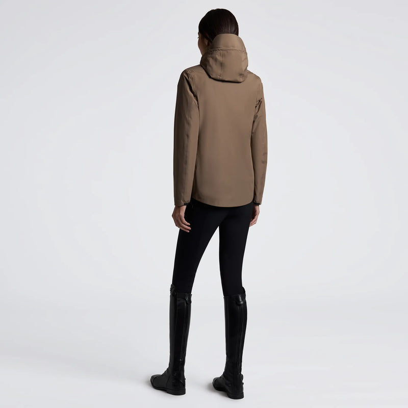Hooded Performance 3-Way Jacket in Walnut
