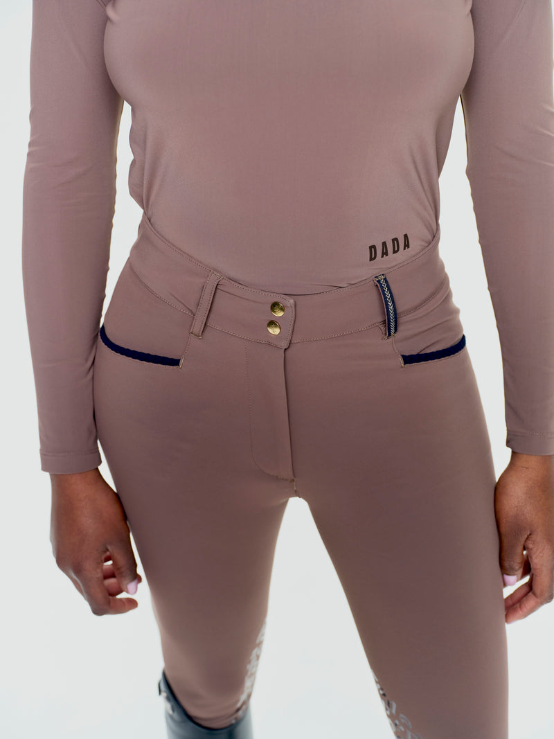 Giovani Grip Shaping Breeches in Coffee