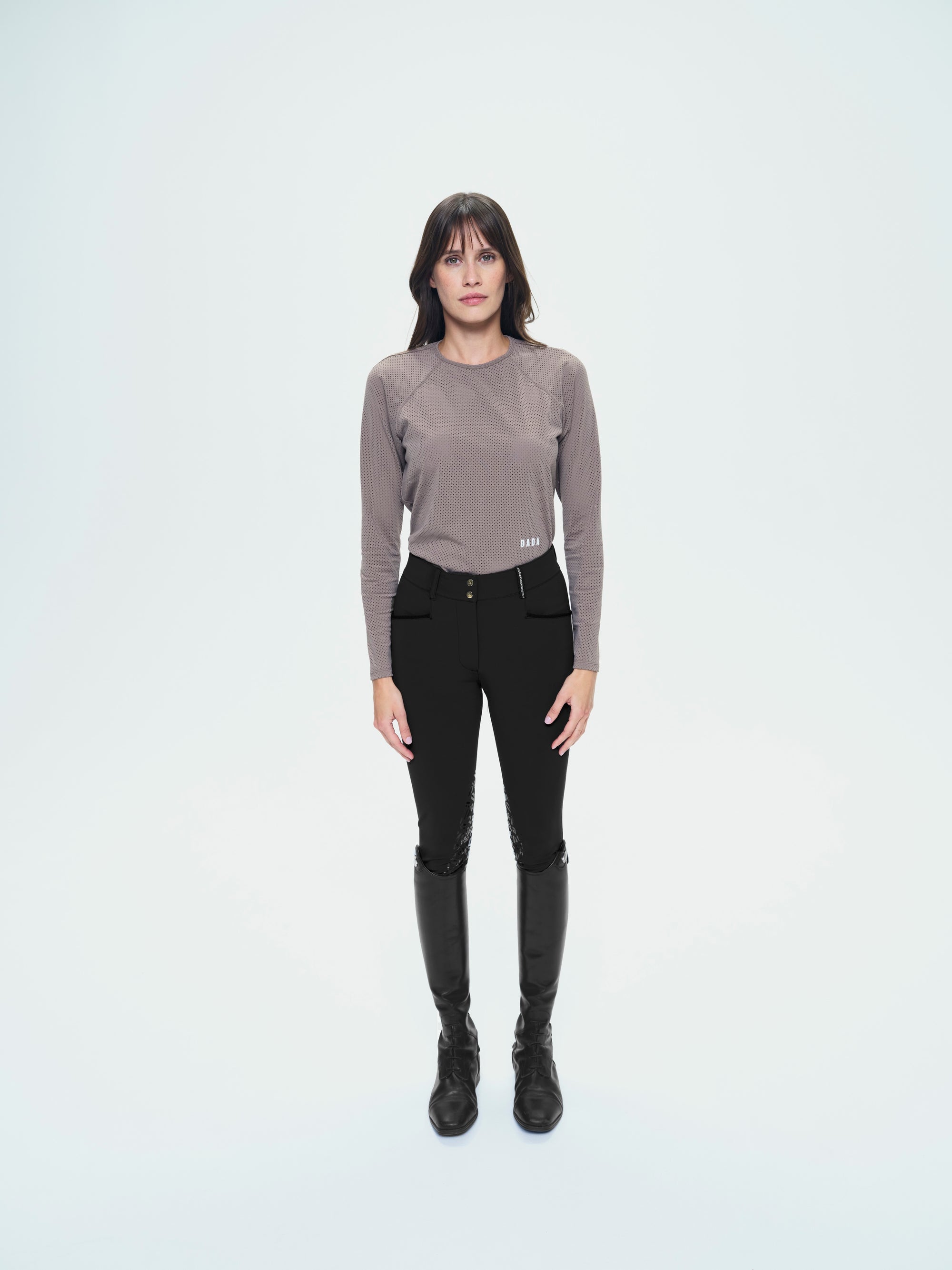 Giovani Grip Shaping Breeches in Black