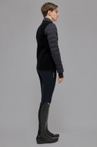 Revolution Hooded Nylon Puffer & Tech Knit Jacket in Black