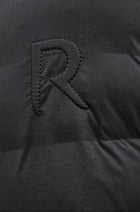 Revolution Hooded Nylon Puffer & Tech Knit Jacket in Black