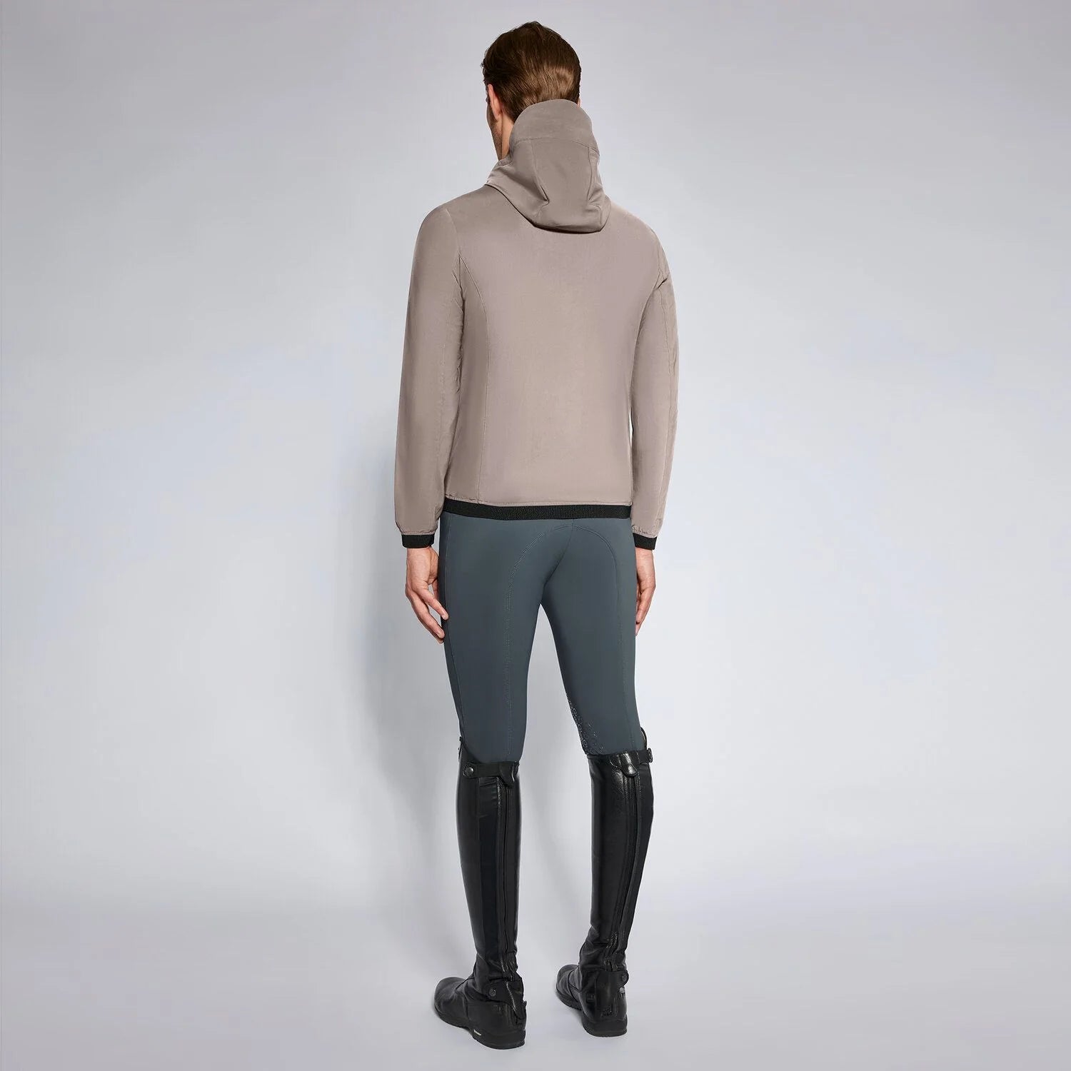 Jersey Hooded Softshell Jacket in Tortora