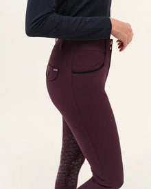 Giovani Grip Shaping Breeches in Grape