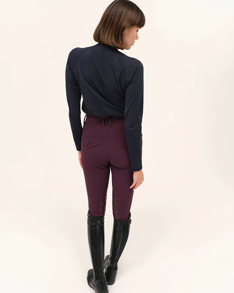 Giovani Grip Shaping Breeches in Grape