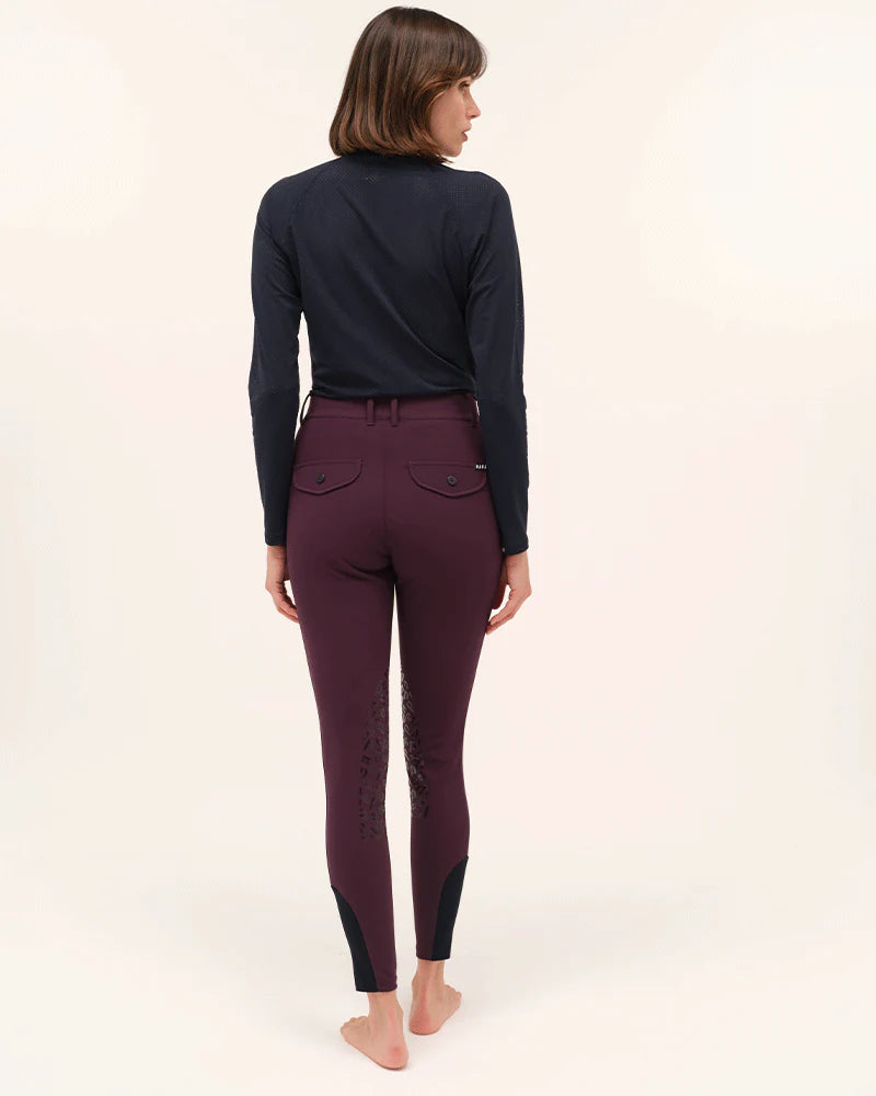 Giovani Grip Shaping Breeches in Grape