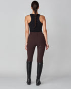 High-Rise Compression Breeches in Dark Brown