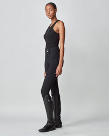 High-Rise Compression Breeches in Black