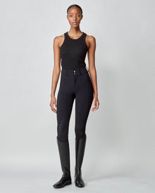 High-Rise Compression Breeches in Black