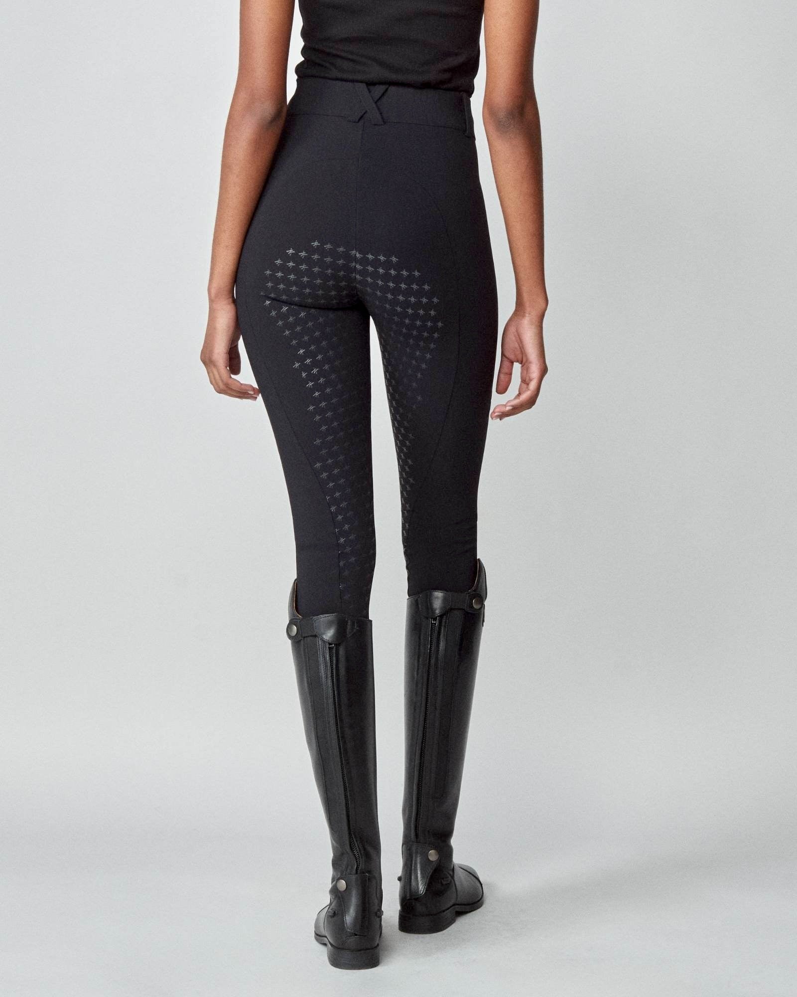 High-Rise Compression Breeches in Black
