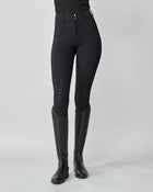 High-Rise Compression Breeches in Black
