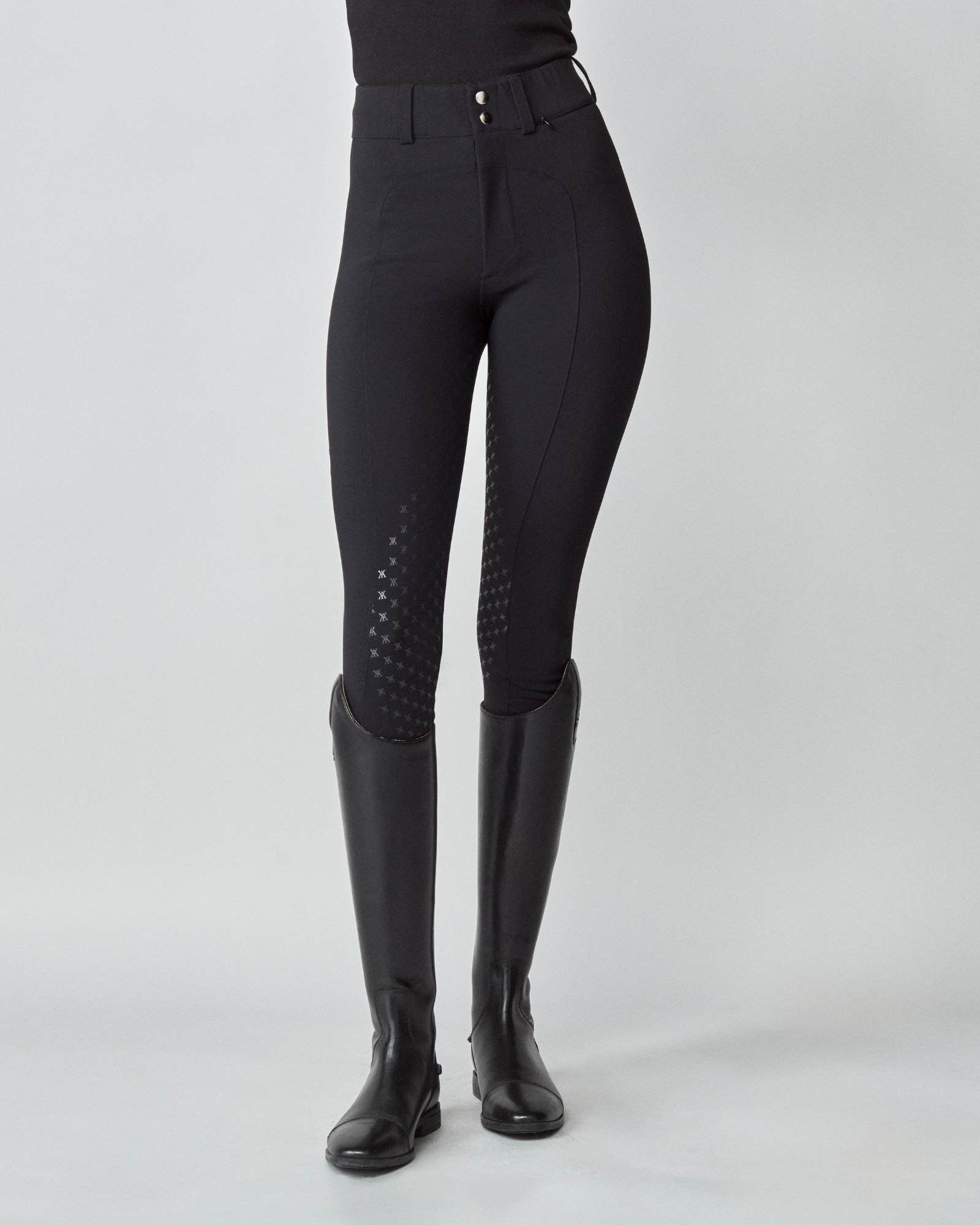 High-Rise Compression Breeches in Black