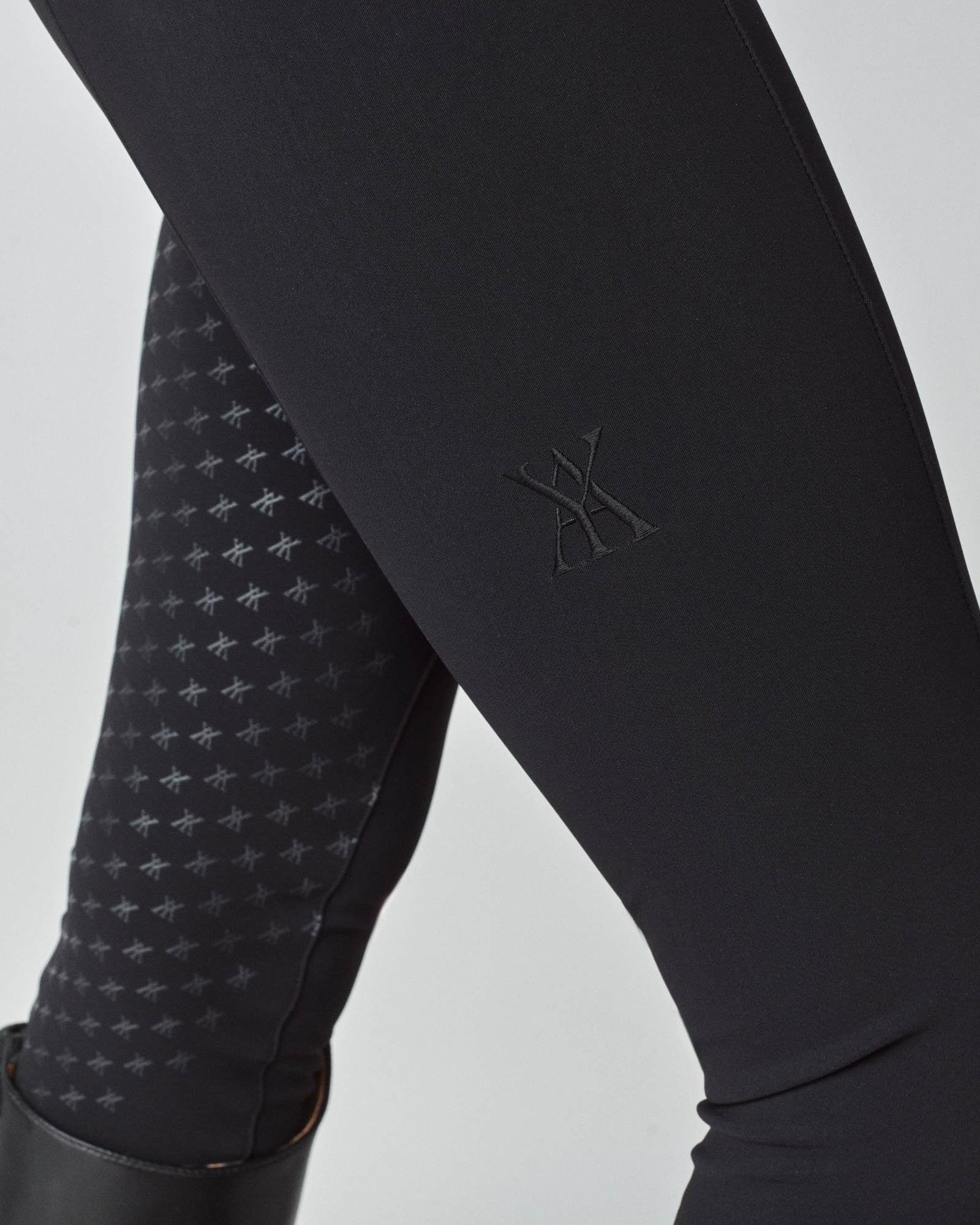 High-Rise Compression Breeches in Black