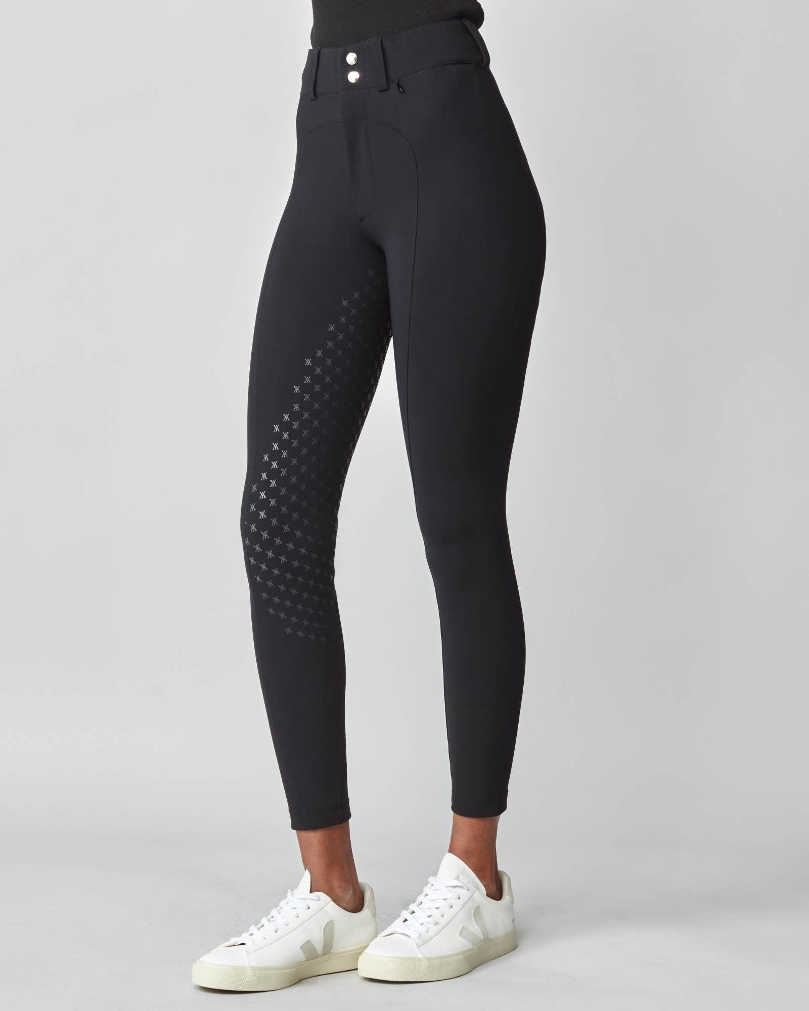 High-Rise Compression Breeches in Black