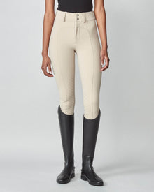 High-Rise Compression Breeches in Tan
