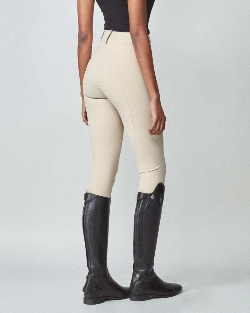 High-Rise Compression Breeches in Tan
