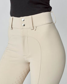 High-Rise Compression Breeches in Tan