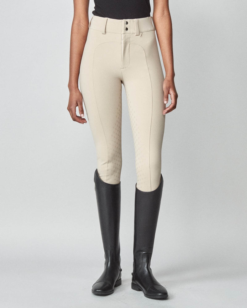High-Rise Compression Breeches in Tan